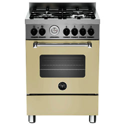 Bertazzoni MAS604MFES Dual Fuel Single Range Cooker Cream